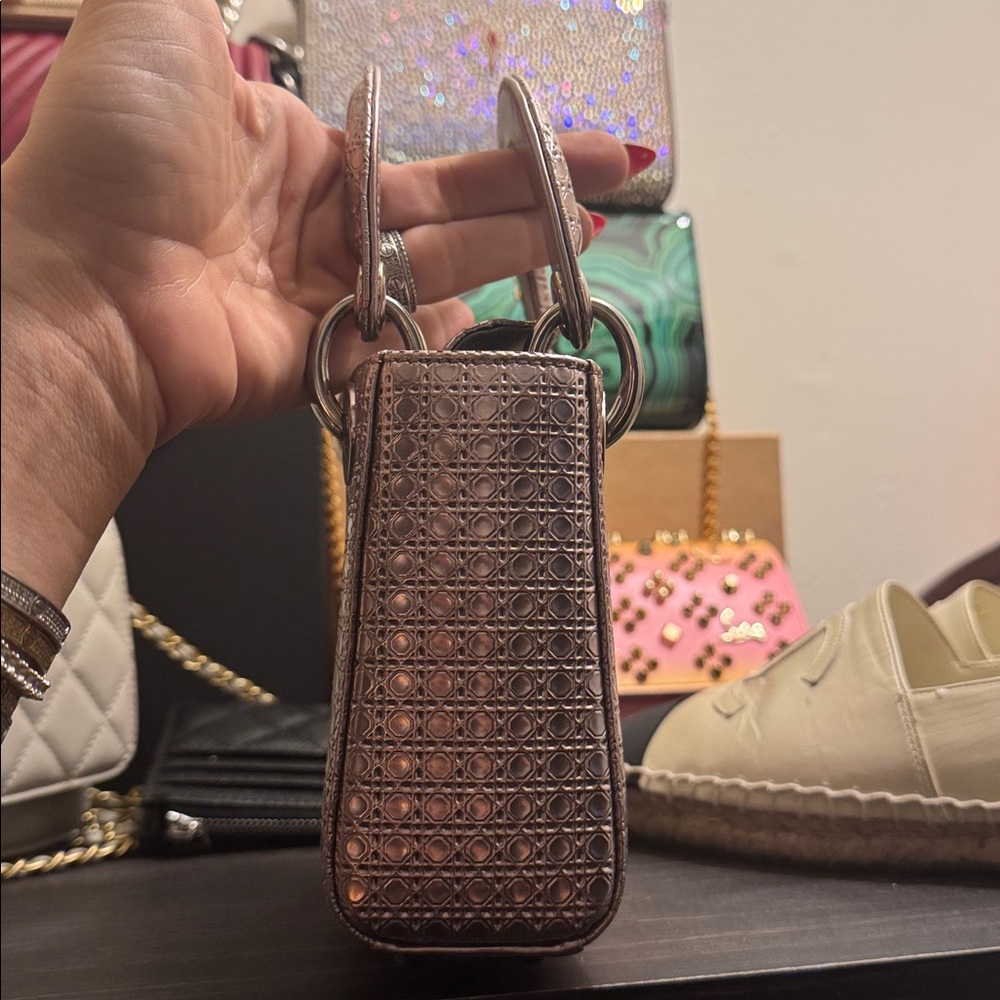 XXX SOLD XXX
LIMITEDEDITION 
LadyDiorMicro CannageMetallicPink - Picture 5 of 14